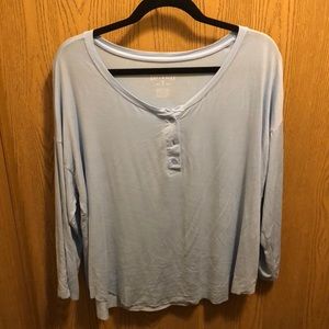 Blue long sleeve t-shirt